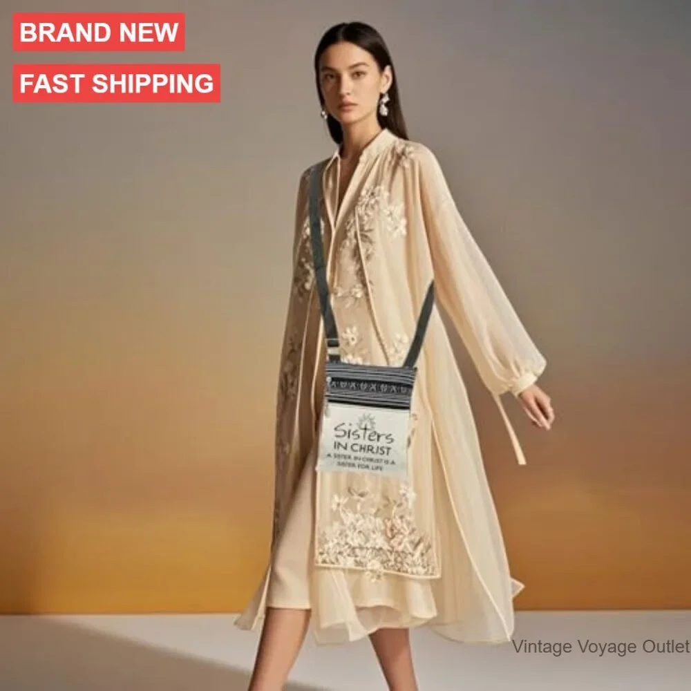 Adjustable Crossbody Bag with Dual Compartments, Lightweight Polyester